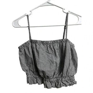 Brandy Melovele Gingham‎ Cropped Tank Top